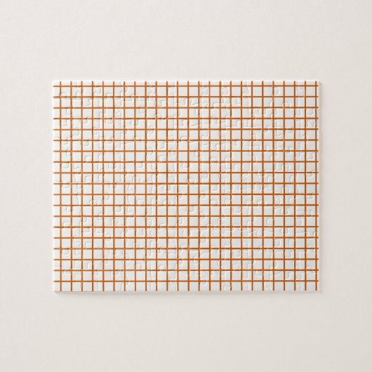 Orange Grid Puzzle (Horizontal)