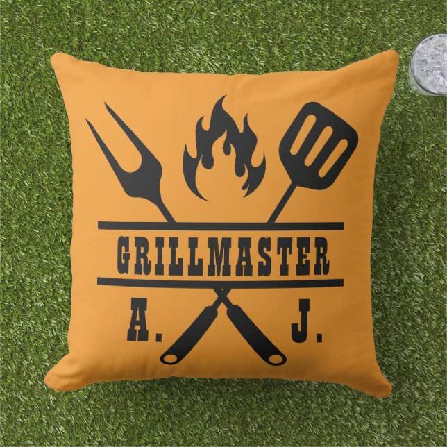 Orange Grillmaster Utensil Kissen (Gras)