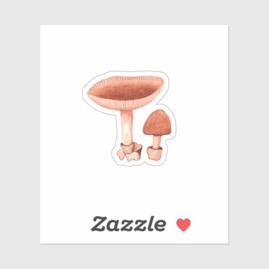 Orange Grisette (Amanita crocea) Aufkleber (Blatt)