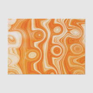 Orange Groovy Vintager Stil mit Niedlicher Kunst Seidenpapier
