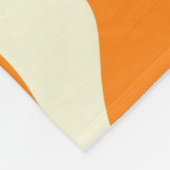 Orange Groovy Wavy Stripe Abstrakt Moderner Frühli Fleecedecke (Ecke)