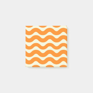 Orange Groovy Wavy Stripe Abstrakt Moderner Frühli Post-it Klebezettel