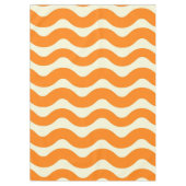Orange Groovy Wavy Stripe Abstrakt Moderner Frühli Tischdecke (Vorderseite)