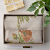 Orange große Blume und kleine weiße Blume Seidenpapier (Geschenk)