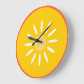 Orange Große Wanduhr (Winkel)