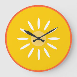 Orange Große Wanduhr
