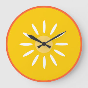 Orange Große Wanduhr