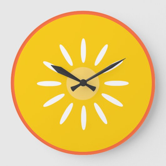 Orange Große Wanduhr (Vorderseite)