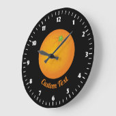 Orange Große Wanduhr (Winkel)