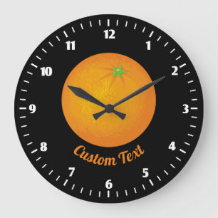 Orange Große Wanduhr