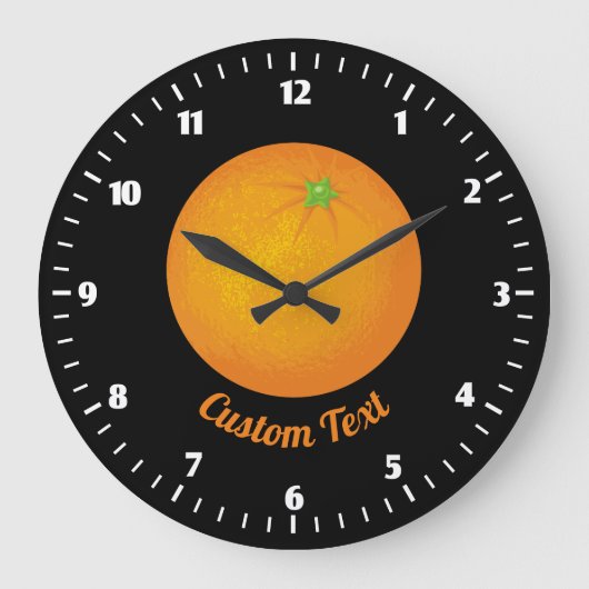 Orange Große Wanduhr (Vorderseite)