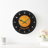 Orange Große Wanduhr (Zuhause)