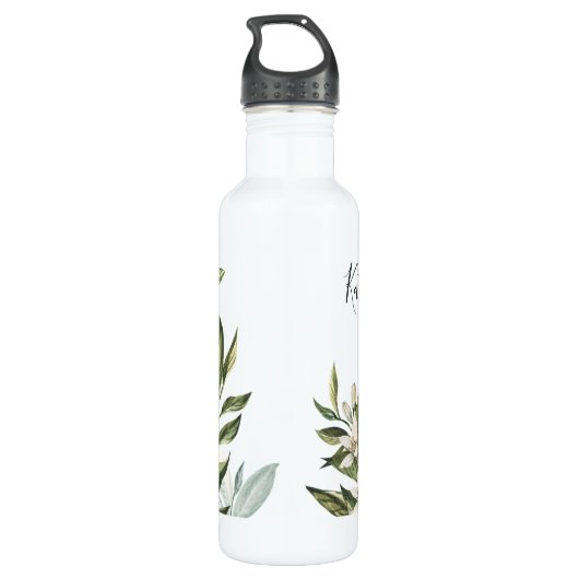 Orange Grove Citrus Botanical Edelstahlflasche (Rückseite)