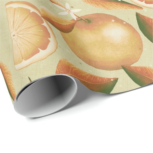 Orange Grove mint Geschenkpapier (Rolleneckpunkt)