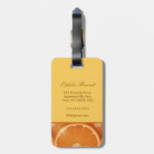 Orange Grove Monogram Gepäckmarke Gepäckanhänger (Rückseite vertikal)