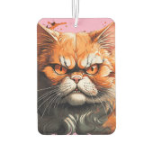 Orange Grumpy Katze Autolufterfrischer (Rückseite)