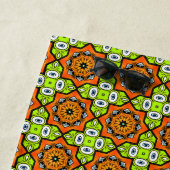 Orange, grün und blau gemustert  strandtuch (Beispiel)
