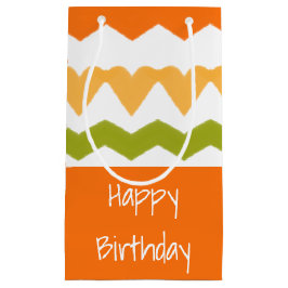 Orange grün und weiß kleine geschenktüte
