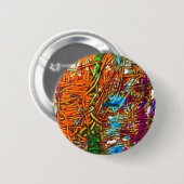 Orange, Grüne, Blaue, Lila Marmor-Kunstwerke Button (Vorne & Hinten)