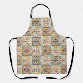 Orange-grüne blaue Tile-Schürze Schürze (Vorderseite)