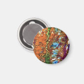 Orange, Grüne, Blaue, Violette Marmorkunst Magnet (Vorderseite/Rückseite)