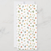 Orange grüne Blumenkarte rustikale Hochzeitskarte (Rückseite)