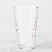 Orange grüne boho Glückwunsch fügen Datums-Namensa Glas (Rechts)