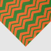 Orange Grüne Chevron-Zickzack-Design Seidenpapier (Ausschnitt)