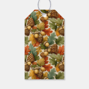Orange Grüne Pinecones Geschenkanhänger