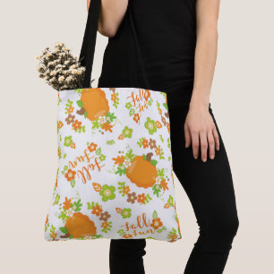 ORANGE & GRÜNE TÜRKEI & BLUME TASCHE