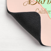 Orange grüner Pastell Boho füge Namen Ort rustikal Mousepad (Ecke)