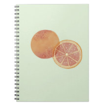 Orange-grünes ästhetisches Notizbuch