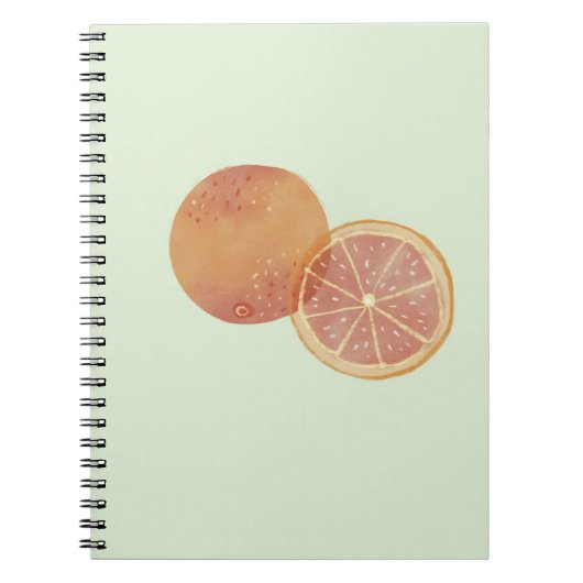 Orange-grünes ästhetisches Notizbuch Notizblock (Vorderseite)