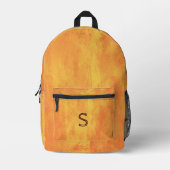 Orange Grunge Aesthetic Bedruckter Rucksack (Vorderseite)
