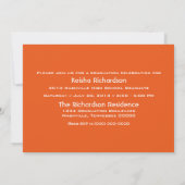 Orange Grunge Banner 2013 Grad Einladung (Rückseite)