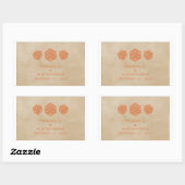 Orange Grunge D20 Dice Gamer Wedding Stickers (Blatt)