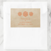 Orange Grunge D20 Dice Gamer Wedding Stickers (Tasche)