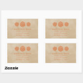 Orange Grunge D20 Dice Save the Date Stickers (Blatt)