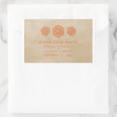 Orange Grunge D20 Dice Save the Date Stickers (Tasche)