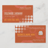 Orange Grunge Electro Dubstep DJ Business Card Visitenkarte (Vorne/Hinten)