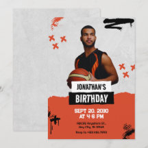 Orange Grunge Foto Geburtstag