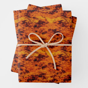 Orange Grunge Geschenkpapier Set