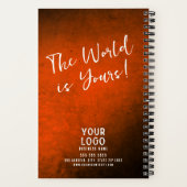 Orange Grunge Gradient Business Logo Foto Notizblock (Rückseite)