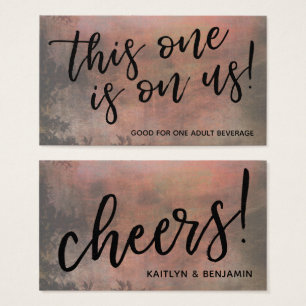 Orange Grunge-Typografie: Casual-Trinkkarten