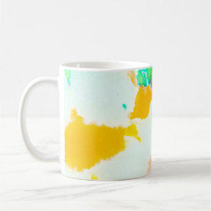 Orange grungy Farbe. Tie Dye Druck. Farbiger Batik Kaffeetasse