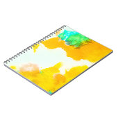 Orange grungy Paint. Gefärbte Krawatte drucken. Fa Notizblock (Linke Seite)