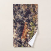 Orange Guana Art Badhandtuch Set (Handtuch)