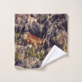 Orange Guana Art Badhandtuch Set (Waschlappen)