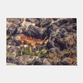 Orange Guana Art Fußmatte (Vorderseite)