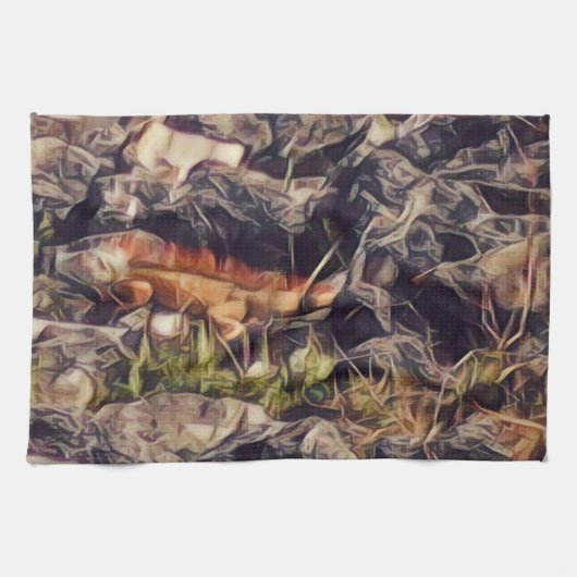 Orange Guana Art Geschirrtuch (Horizontal)